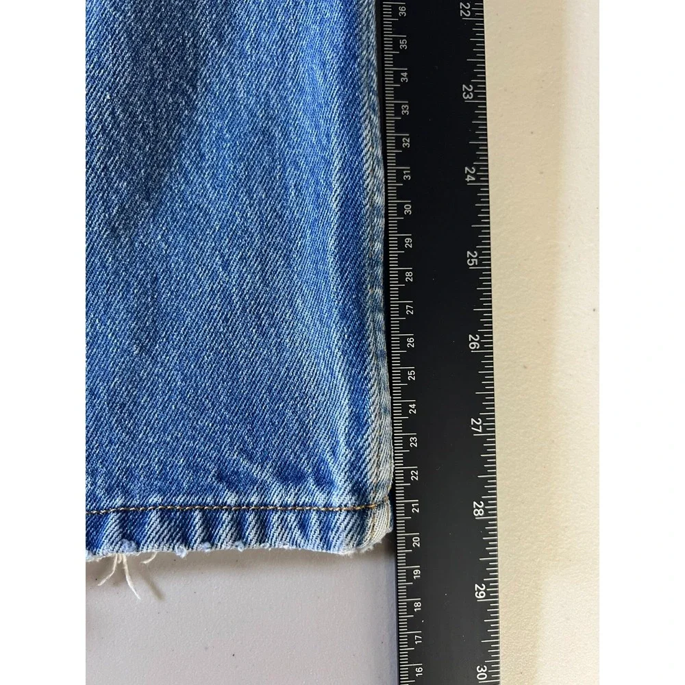 Levi's 501 40x32 (38x28) Button Fly Light Wash Fade Faded Blue Jeans Red Batwing